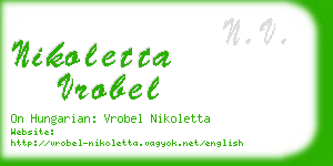 nikoletta vrobel business card